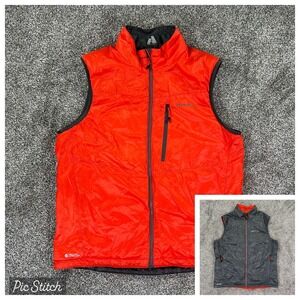 Eddie Bauer Pertex Quantum Reversible Vest Mens Medium Orange Black Insulated